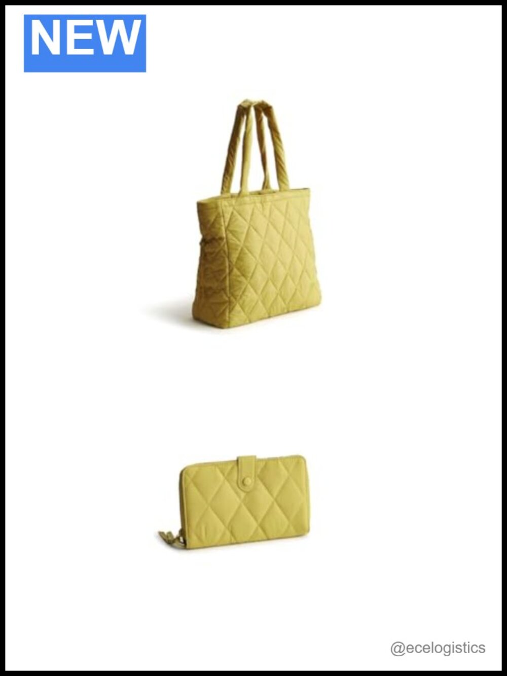 Nylon Tote Bag with Matching Wristlet Wallet Set